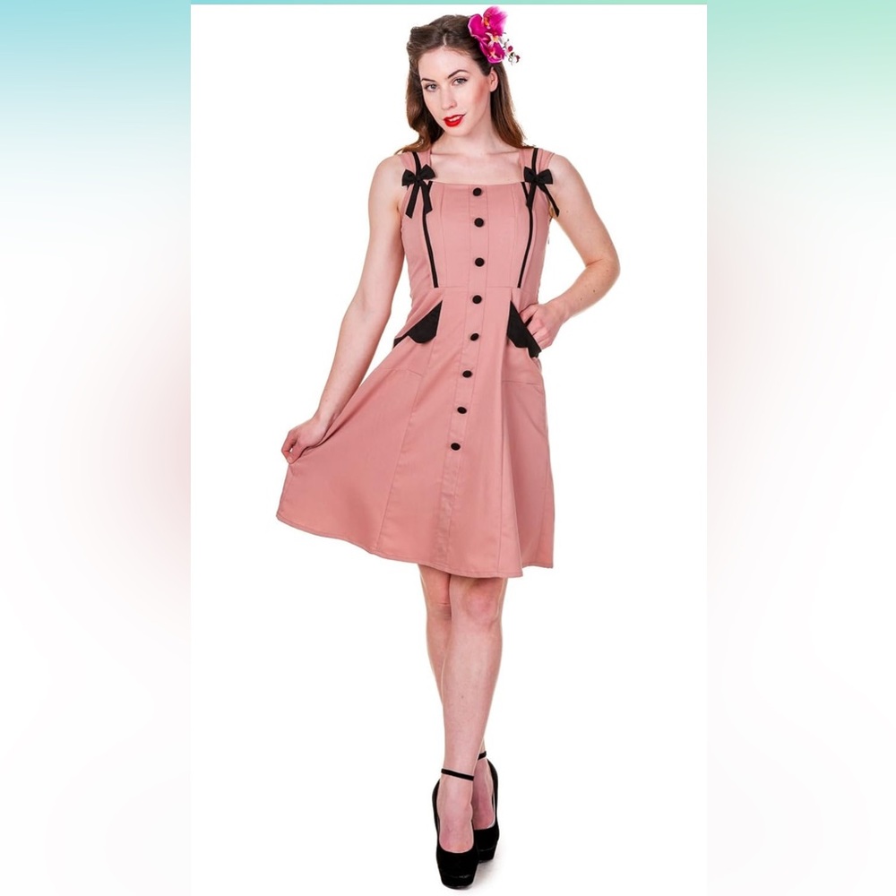 Banned Apparel Pink Retro Diner Dress